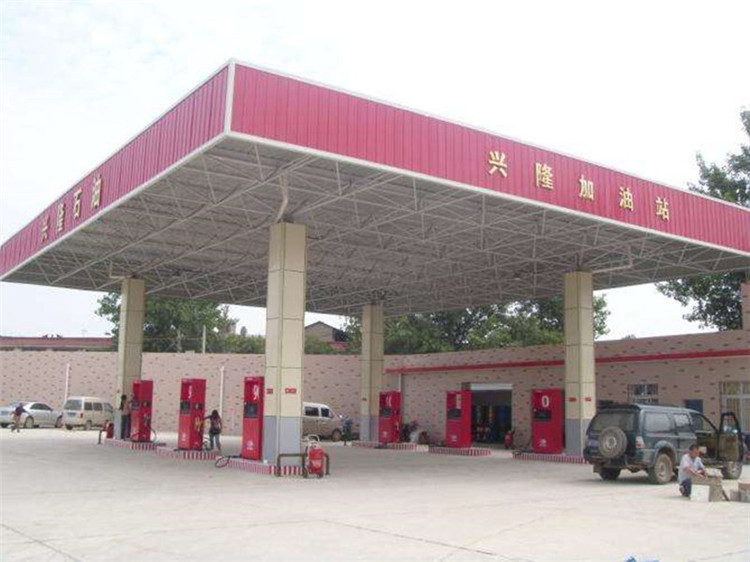 红桥加油站钢结构网架案例9
